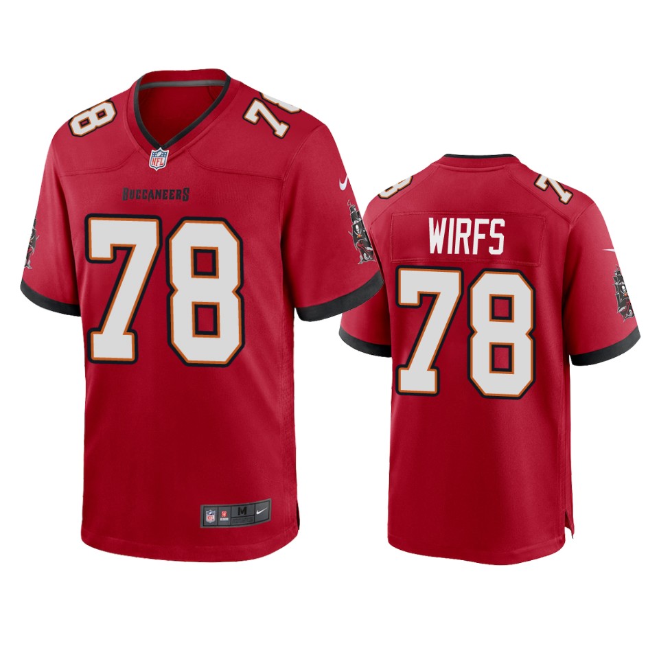 Men Nike Tampa Bay Buccaneers 78 Tristan Wirfs Red 2020 NFL Draft Game Jersey